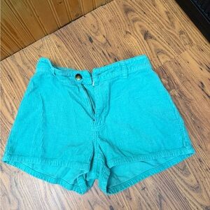 Green Women's Corduroy Shorts